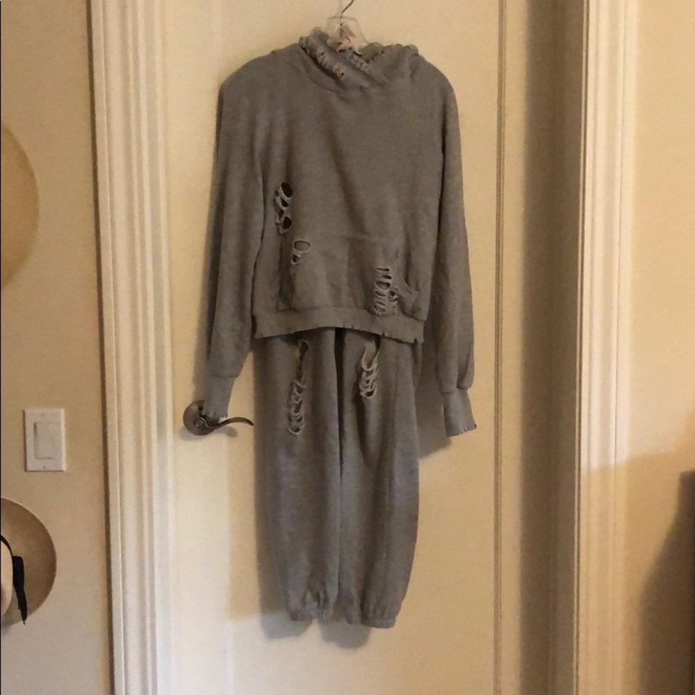 Dance&Marvel ripped sweatsuit set